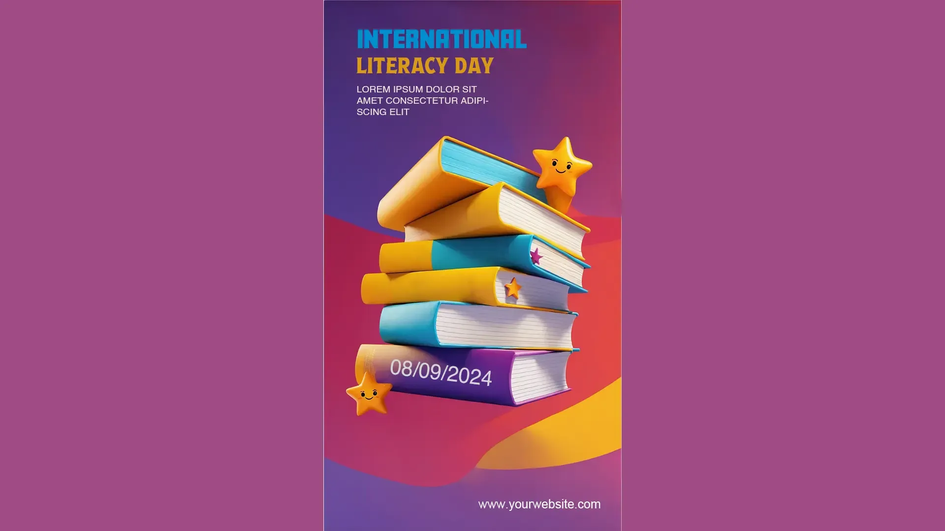 World Literacy Day Vibrant 2024 Instagram Story PSD